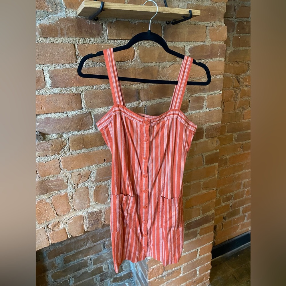 Orange Striped Sundress